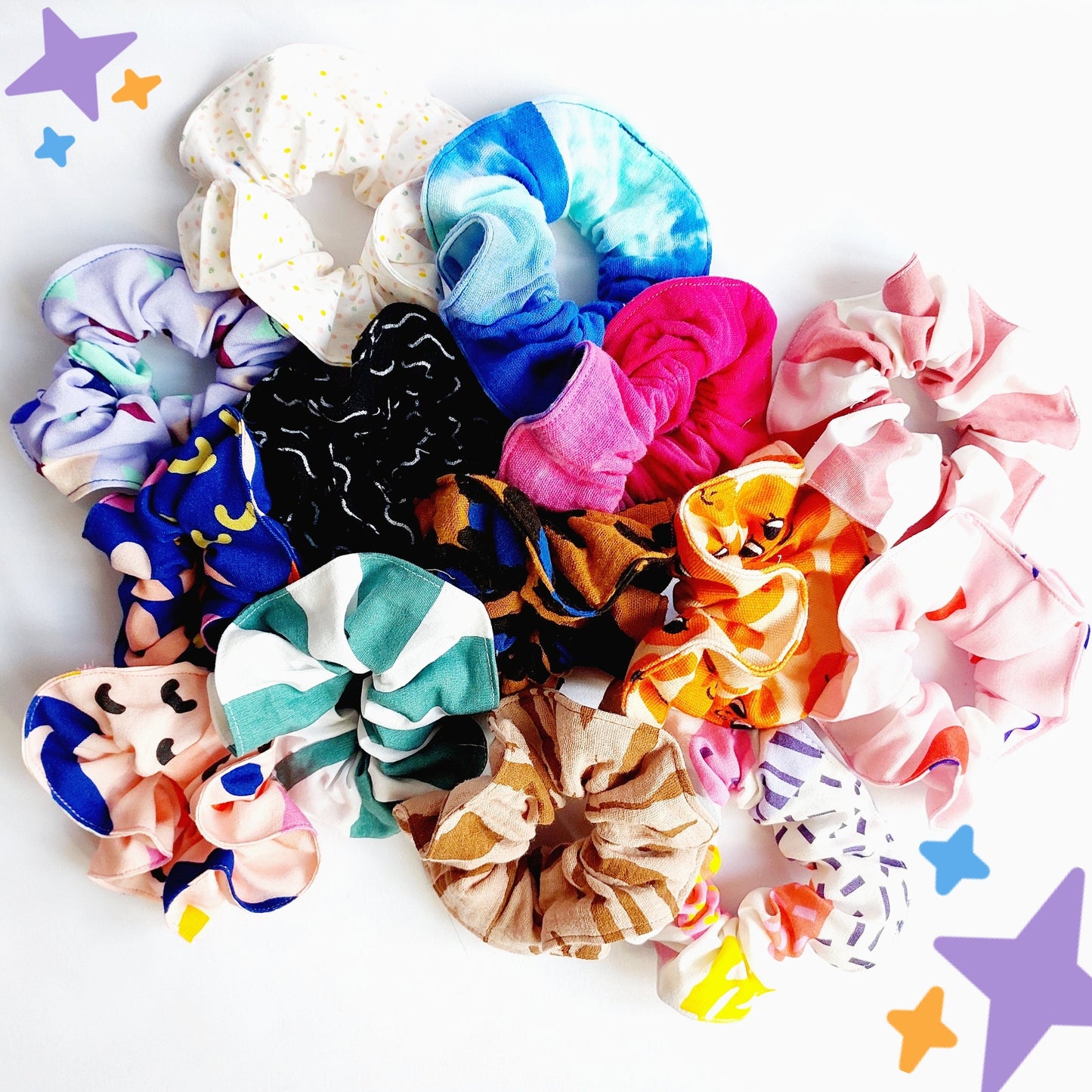 Scrunchi Betty "Leo senf/pink"